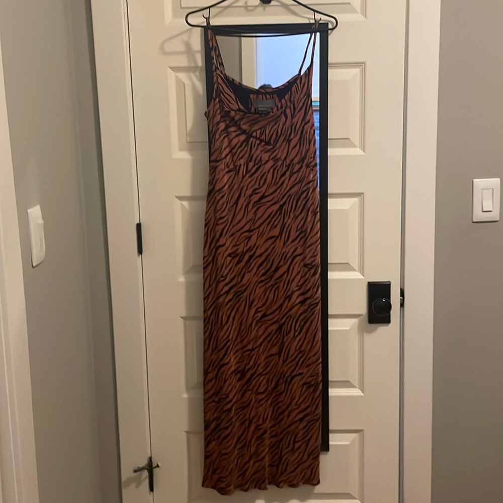 Anthropologie Zebra dress—Elyse printed slip dress